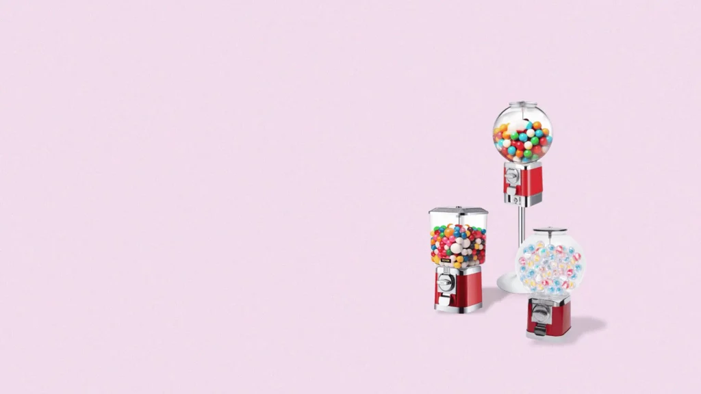Maquidulce Guatemala, fondo de tres maquinas de dulces y chicles.